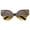 Orange-Tortoise / Amber, variant on sunglassLA - Women's Bold Round Lens Half Frame Cutout Cat Eye Sunglasses - 50mm