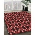 thumbnail image 3 of Ahgly Company Machine Washable Indoor Square Transitional Grapefruit Red Area Rugs, 3' Square, 3 of 7