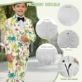 thumbnail image 6 of Xoenoiee Tropical Hibiscus Palm Tree Print Kids Suit 2 Piece Boys Tuxedo Suit Ring Bearer Outfit for Wedding Slim Fit Jacket Pants Set, 6-7 Years, 6 of 7