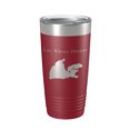 thumbnail image 1 of Lac Vieux Desert Tumbler Lake Map Travel Mug Insulated Laser Engraved Coffee Cup Michigan Wisconsin 20 oz Maroon, 1 of 1