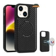 thumbnail image 2 of For Apple iPhone 15 (6.1") Magnetic Designed Carbon Fiber Compatible with Magsafe Support Wireless Charging Phone Case Cover by Xpression - Black, 2 of 7