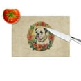 thumbnail image 2 of Bulldog Christmas Flowers Glass Cutting Board 12 in x 15 in, 2 of 5
