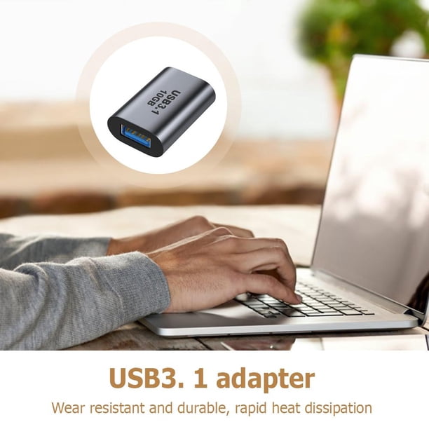 Adaptador de transferencia de datos de carga USB Gen 2 (USB 3.1 hembra a tipo C hembra)