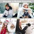 thumbnail image 6 of 3 Pairs Touch Screen Gloves with Snow Flower Pattern, Warm Knit Winter Gloves Christmas Gifts Stocking Stuffers for Women, 6 of 6