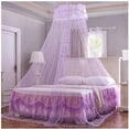 thumbnail image 3 of Home Mosquito Net Round Dome Bed Net Elegant Design for Bedroom Use Purple Color and Fine Mesh for Insect Prevention 1Pcs, 3 of 5