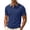 Navy, variant on Men's Waffle Knit Plaid-Trimmed Polo Shirt, Short Sleeve Button Collar Casual & Business Top