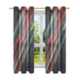 thumbnail image 7 of Yayeee Window Curtains Set of 2 for Living Room Light Filtering 63"x52", Red Abstract Lines, 7 of 7