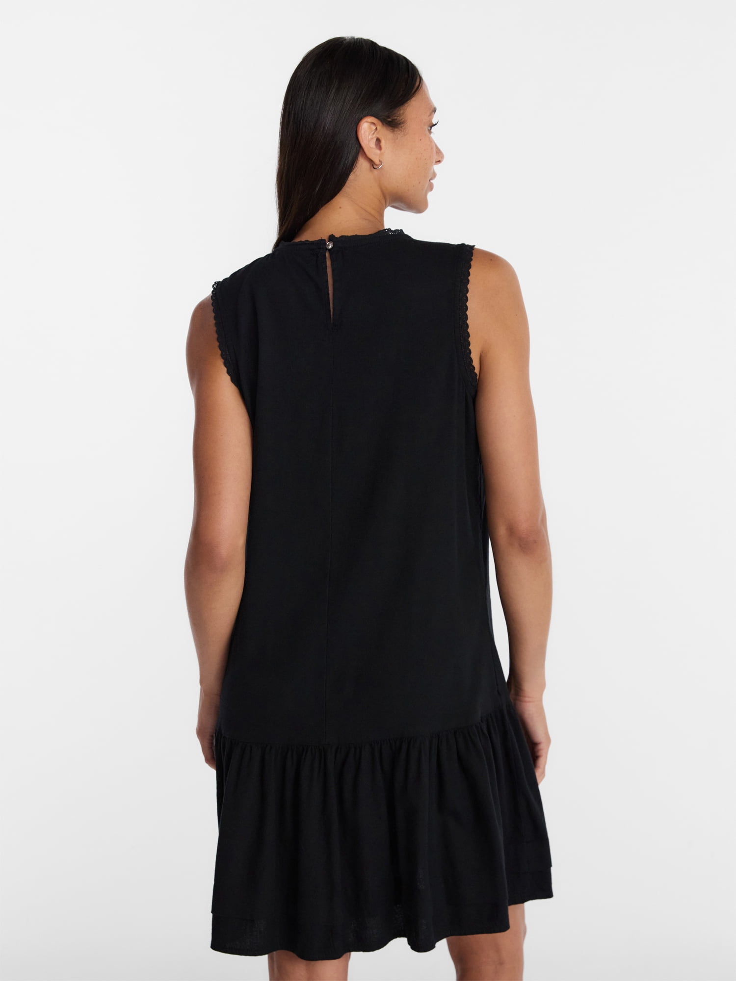 Time and Tru Women's Linen Blend Shift Dress, Sizes XS-XXXL