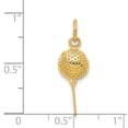 thumbnail image 3 of FJC Finejewelers 14k Yellow Gold Golf Ball Charm, 3 of 6