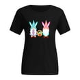 thumbnail image 3 of Aoochasliy Womens Easter Tshirt Casual Printed Plus Size O-Neck T-Shirts Print Short Sleeve Graphic Tee Tops, 3 of 5