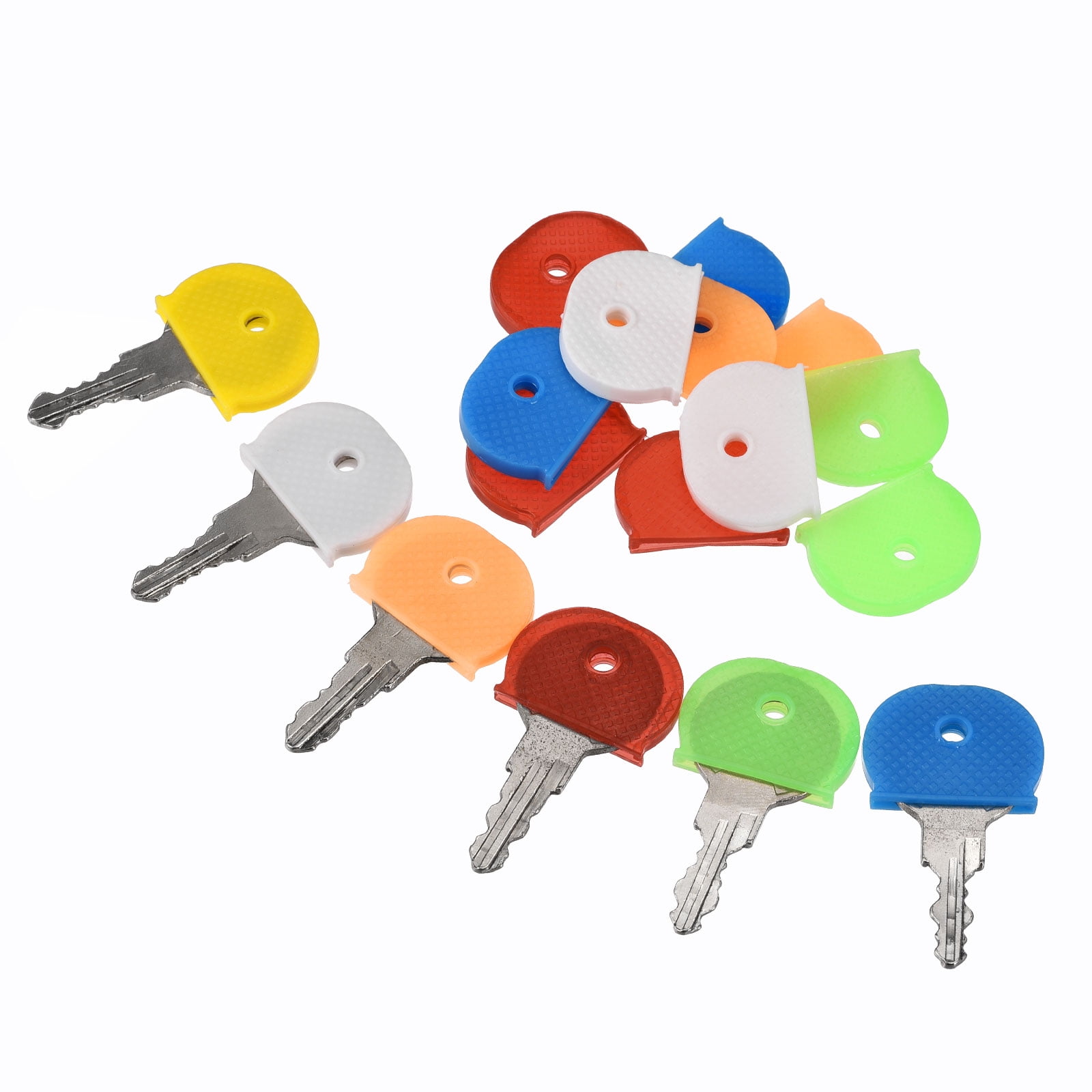 Unique Bargains Key Cap Cover Tags Keys Identifier Label ID Silicone Sleeve Purple