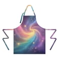thumbnail image 2 of Colorful Tie Dye Nebula Pattern Apron-Garden Aprons for Women with Pockets-Cotton Linen Waterproof Kitchen Cooking Gardening Aprons Adjustable for Kitchen,Cooking,BBQ and Salon 33x27 Inch, 2 of 7