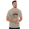 thumbnail image 3 of Happy Father's Day Dad Mustache Men's Graphic T Shirt Tees Brisco Brands L, 3 of 6