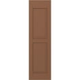 thumbnail image 5 of 12"W x 78"H Americraft Two Equal Raised Panel Exterior Real Wood Shutters (Per Pair), Burnt Toffee, 5 of 10