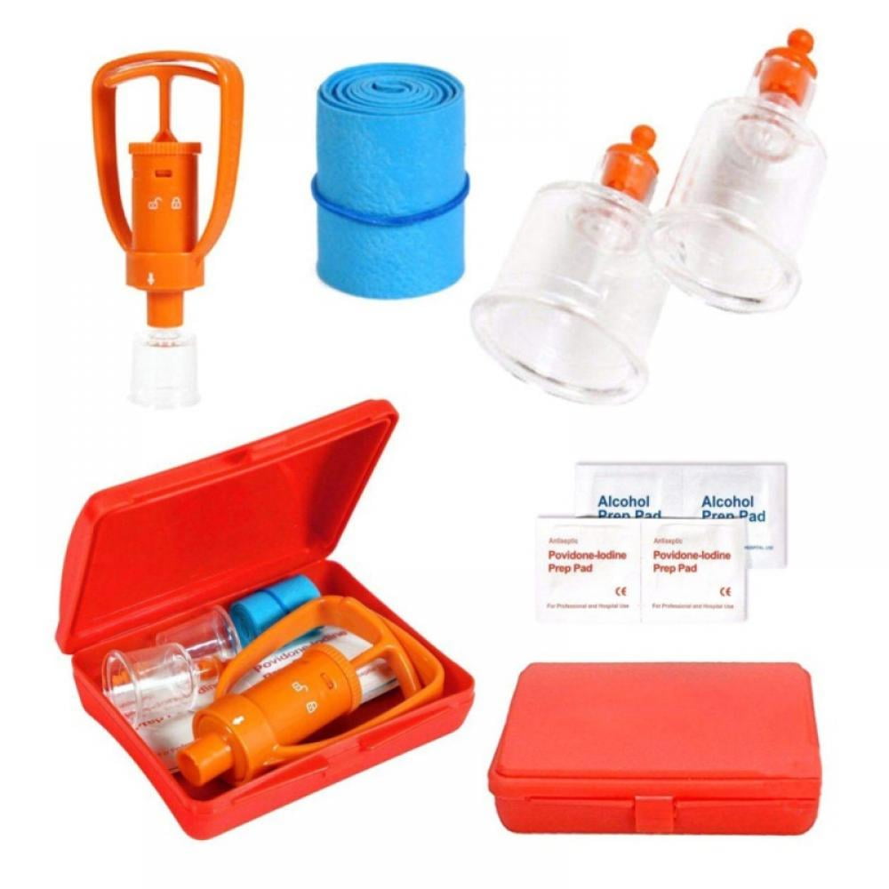 LIVABIT First Response Extractor Venom Poison Bite Extraction Pump First Aid Kit 