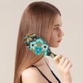 thumbnail image 3 of Pastoral Style Hair Brush with Floral and Tribal Patterns, Vintage Bohemian Soft Paddle Brush for Wet & Dry Hair, 3 of 7