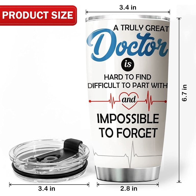 Doctor Coffee Tumbler 20 Oz A Truly Great Doctor Is Hard To Find Insulated Coffee  Mug With Lid Thank You Ideas Things For Doctors Stainless Steel Cup  Physician Gifts For Men -