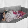 thumbnail image 6 of Modern Soft Flannel Fleece Throw Blanket, Rainbow-Swirl Lollipop Candy Children Yummy Nursery Design, Cozy Plush for Indoor and Outdoor Use, 50" x 70", Dark Coral Pale Pink, by Ambesonne, 6 of 6