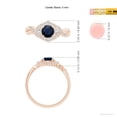 thumbnail image 5 of Angara Natural 0.6 Ct. Blue Sapphire with Diamond Vintage Inspired Ring in 14K Rose Gold for Women (Ring Size: 11.5), 5 of 10