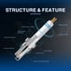 thumbnail image 4 of PK4 TORCH B9RC Terminal de Tornillo Spark Plug Reemplazo para NGK CR9E/6263, Autolite 4302/XS4302, Bosch 0242068500, Compatible con Yamaha FX10MT, Suzuki GSX-R1000, OEM, 4 of 6