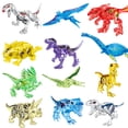 thumbnail image 2 of Bloques de construcción de dinosaurios jurásicos Indominus Rex DIY Tyrannosaurus Figuras de acción Modelos Juguetes para niños Animales Regalos de cristal, 2 of 5
