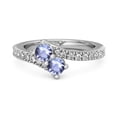 thumbnail image 2 of 0.10 Ctw Tanzanite 925 Sterling Silver Split Shank Embrace Women Valentines Day Gifts Ring, 2 of 3