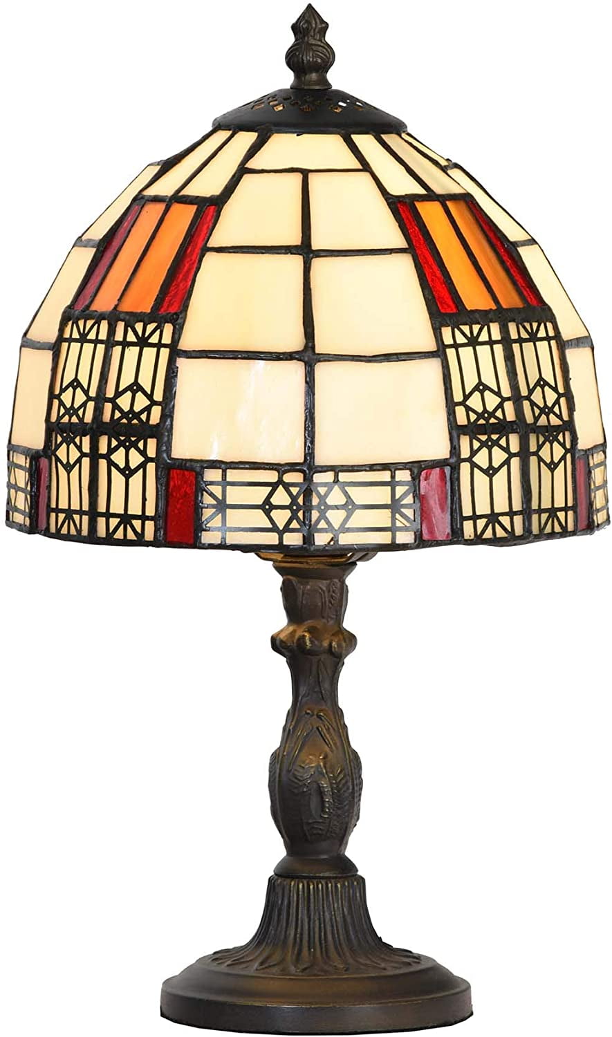 Bieye Lily Flower Blown Glass Table Lamp Night Light with 4 Inch Wide Glass Shade for Bedside Living Room L10697 Bieye Lily Flower Blown Glass Table Lamp Night Light with 4 Inch Wide Glass Shade for Bedside Living Room L10697