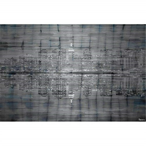 Night Lights by Parvez Taj Painting Print on Brushed Aluminum