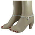 thumbnail image 4 of Banithani Silvertone New Traditional Indian Wedding Party Wear Anklet Jewellery, 4 of 4