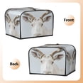 thumbnail image 3 of Honeii White Reindeer Portrait Print 4 slice Toaster Cover, Two Slice Toaster Dust-proof Cover For Kitchen Small Appliance and Fingerprint Protection, 3 of 7