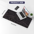 thumbnail image 5 of Topographic Mouse Pad, Gaming Mouse Pad, Extended Kanagawa Desk Pad, 35.4x15.75in XXL Mouse Pad with Non-Slip Rubber Base, Anime Mice Pad Desk Mat, Grey 2, 5 of 7