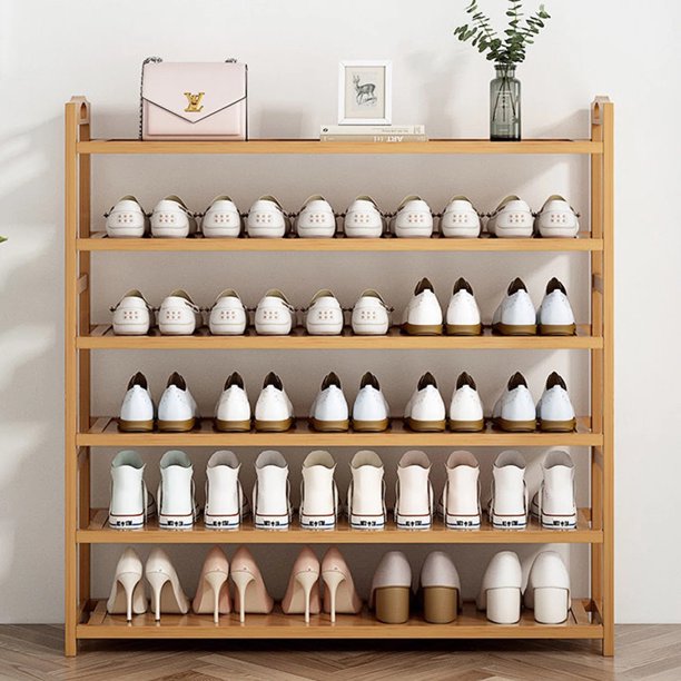 Stackable shoe rack organizer, freestanding shoe rack for entry and