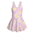 thumbnail image 4 of Tutolipy Pink Daisy Pattern Bathing Swim Dress, Cute Childrens Swimwear for Swim Lessons Beach Size 12-13 Years, 4 of 8