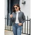 thumbnail image 3 of Women's Crew Neck Button Down Long Sleeve Cardigan for Women Classic Soft Ladies Cardigan Sweater Coat, 3 of 6
