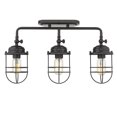 thumbnail image 1 of Golden Seaport 3-Light Semi-Flush Mount in Matte Black, Nautical Style, 1 of 2