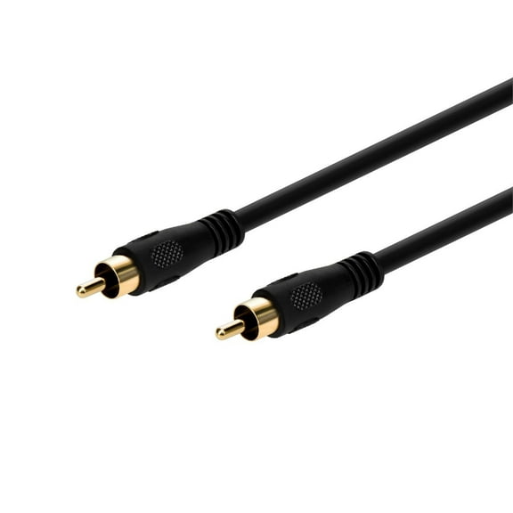 Monoprice Digital Coaxial Audio/Video - 3 Feet - Black | 75 Ohm RCA for S/PDIF, Digital Coax, Subwoofer & Composite Video