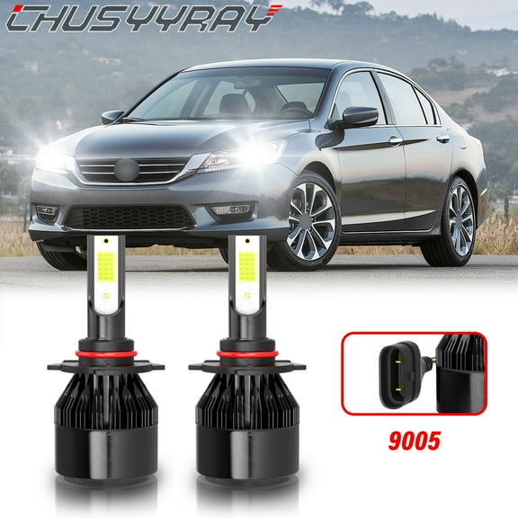 For Honda Accord 2000 2001 2002 2003 2004-2022 9005 HB3 LED High Beam Headlight Bulbs Kit 6000K White 2x