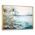 thumbnail image 2 of Designart "Skyline Of A Tropical Island I" Coastal Tropical Floater Framed Canvas Wall Art, 2 of 5