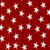 Shason Textile 60" x 2 yd 100% Polyester Fleece Patriotic Stars Sewing & Craft Fabric, Red and White