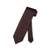 Vesuvio Napoli NeckTie Solid CHOCOLATE BROWN Color Men's Neck Tie