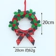 thumbnail image 1 of Decoraciones navideñas, corona navideña no tejida, colgante para puerta, decoración de corona de árbol de Navidad, hábil y duradera, 1 of 4