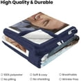 thumbnail image 6 of Custom Blanket with Photo Text Personalized Throw Blanket Personalized Gift Flannel Blanket Birthday Halloween Christmas Customized Picture Blanket for Mother Baby Father Adult Friends Lovers Pets, 6 of 6