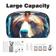 thumbnail image 3 of Bear Hard Drive Case Travel Bag Cord Charger Organizer for Purse - Waterproof Oxford Cloth Digital Electronics Storage Protection - 5.9x9.44x3.14 in, 3 of 6
