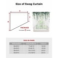thumbnail image 6 of Green Leaves Swag Valances for Windows, Watercolor Spring Eucalyptus Branches Rod Pocket Sheer Valances for Large Windows, Swag Toppers Light Filtering for Kitchen Living Room 2 Panels 36''x45'', 6 of 6