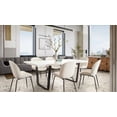 thumbnail image 4 of Diamond Sofa SESSIONDCIV2PK 19 x 21 x 34 in. Session Dining Chair in Ivory Boucle with Black Powder Cosat Metal Leg - Pack of 2, 4 of 5