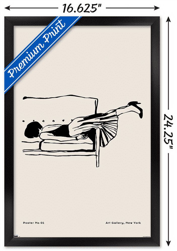 Rough Day No 01 Wall Poster, 14.725" x 22.375" Framed