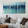 thumbnail image 2 of Blue Abstract Hanging Plants Triptych Unframed Canvas Print 12x16 Inches - Living Room Bedroom Wall Art Decor - Modern Print (No Frame), 2 of 6