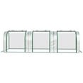 thumbnail image 5 of 10' x 3' Portable Mini Greenhouse, Clear PVC Cover with Steel Frame, 3 Zippered Doors, 5 of 10