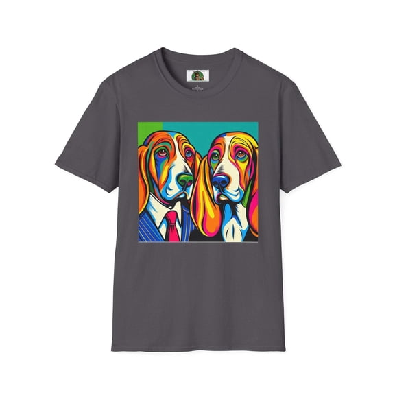 Basset Hounds PopArt7 Unisex Softstyle T-Shirt