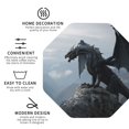 thumbnail image 3 of Honeii Valley Gray Dragon print Leather Coaster Set of 4, ideal for safeguarding your furniture from drinks spills and effortless cleanup-Octagon, 3 of 6